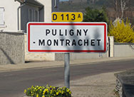 Puligny Montrachet Ortsschild